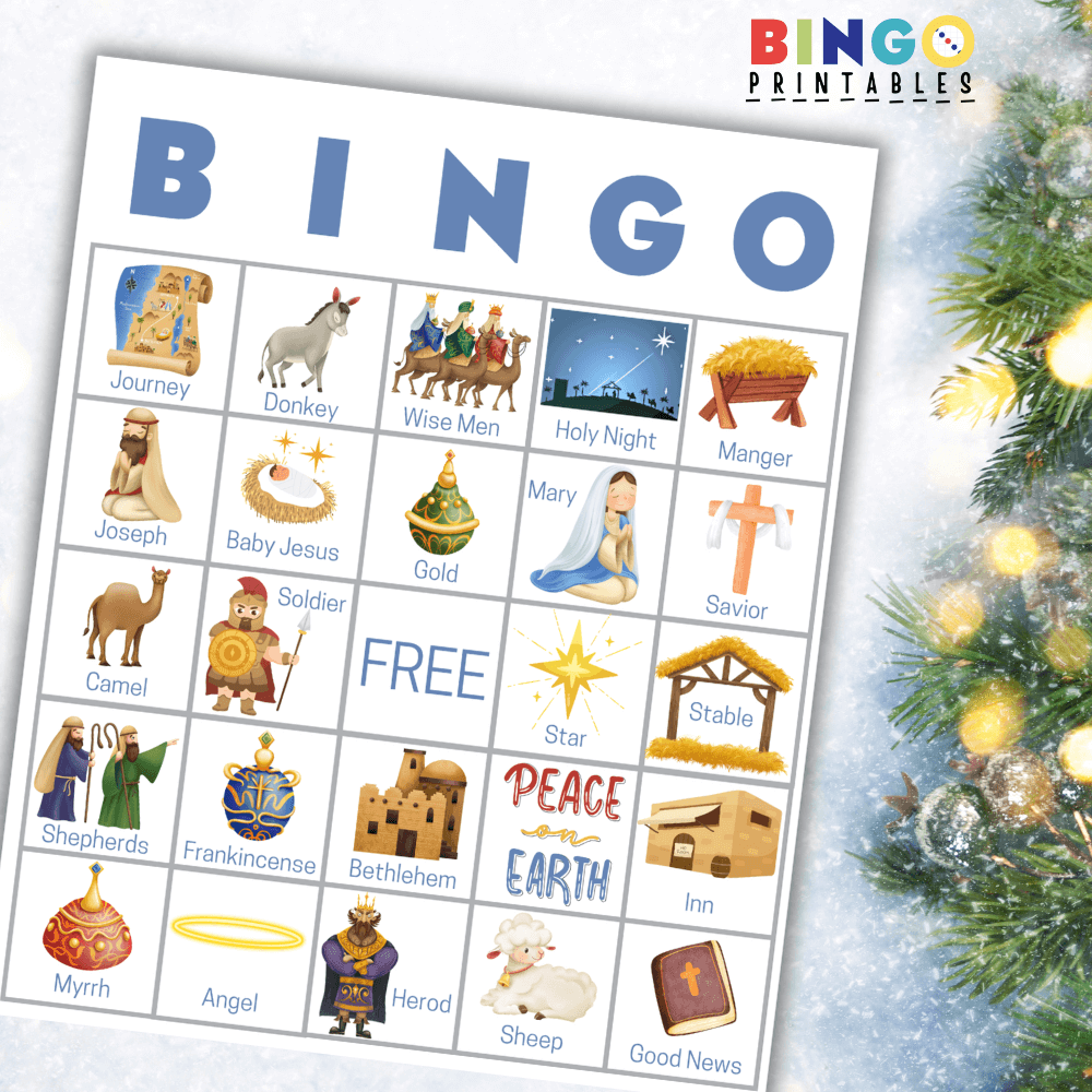 christmas church bingo cards