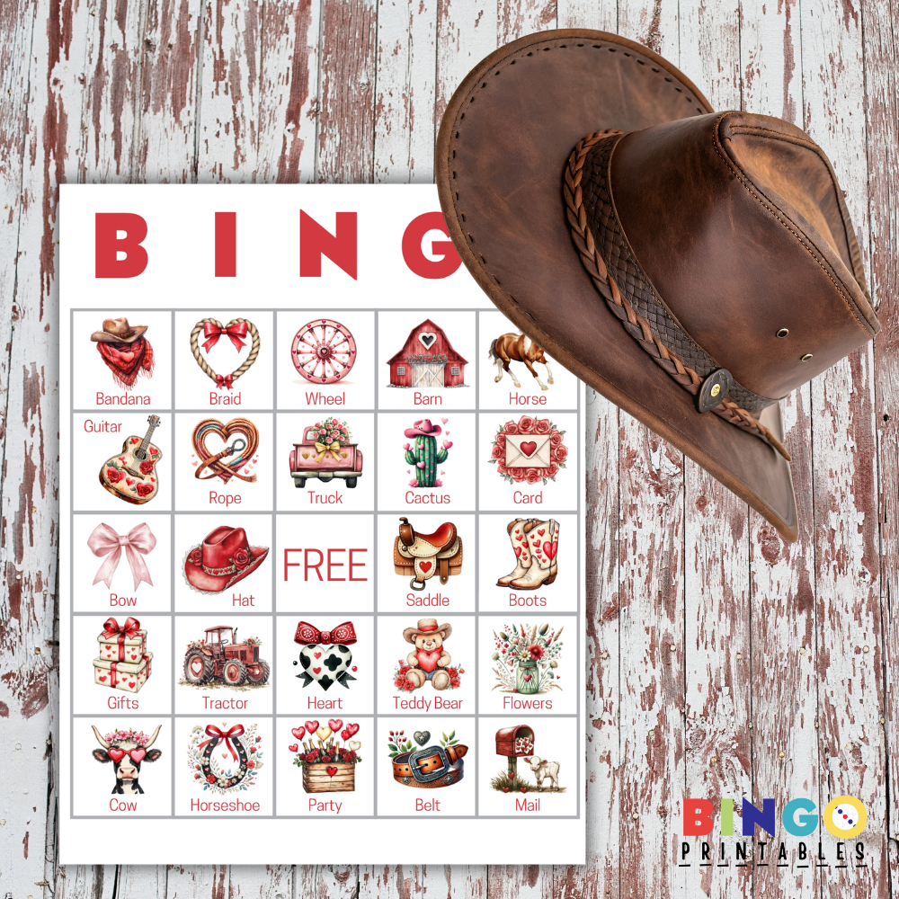 Cowgirl Bingo Cards 🐴