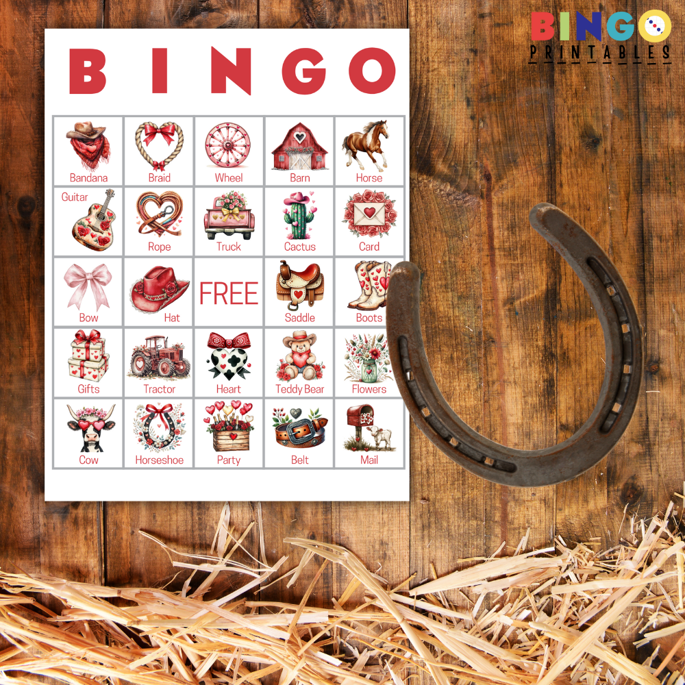 Cowgirl Bingo Cards 🐴