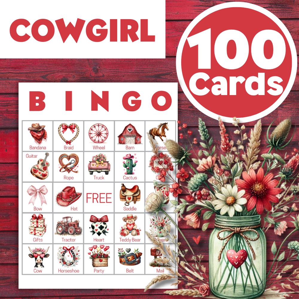 Cowgirl Bingo Cards 🐴