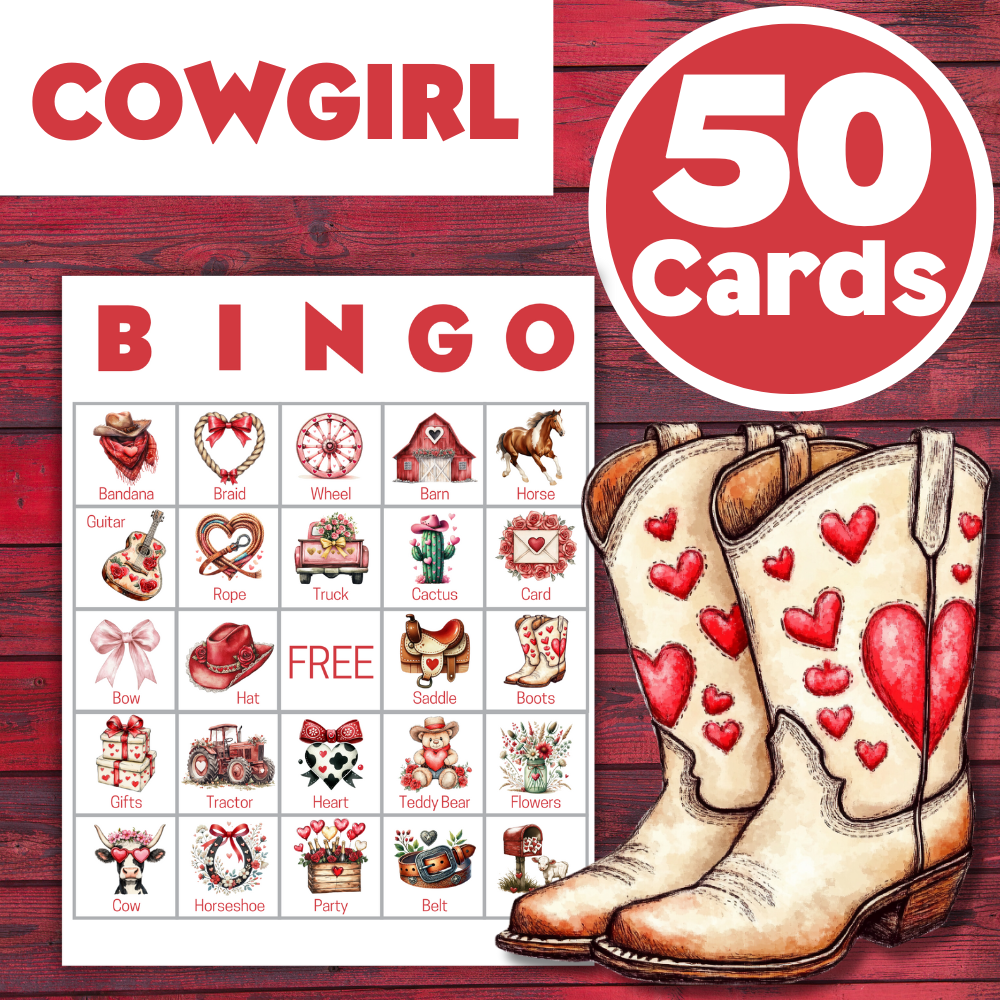 Cowgirl Bingo Cards 🐴