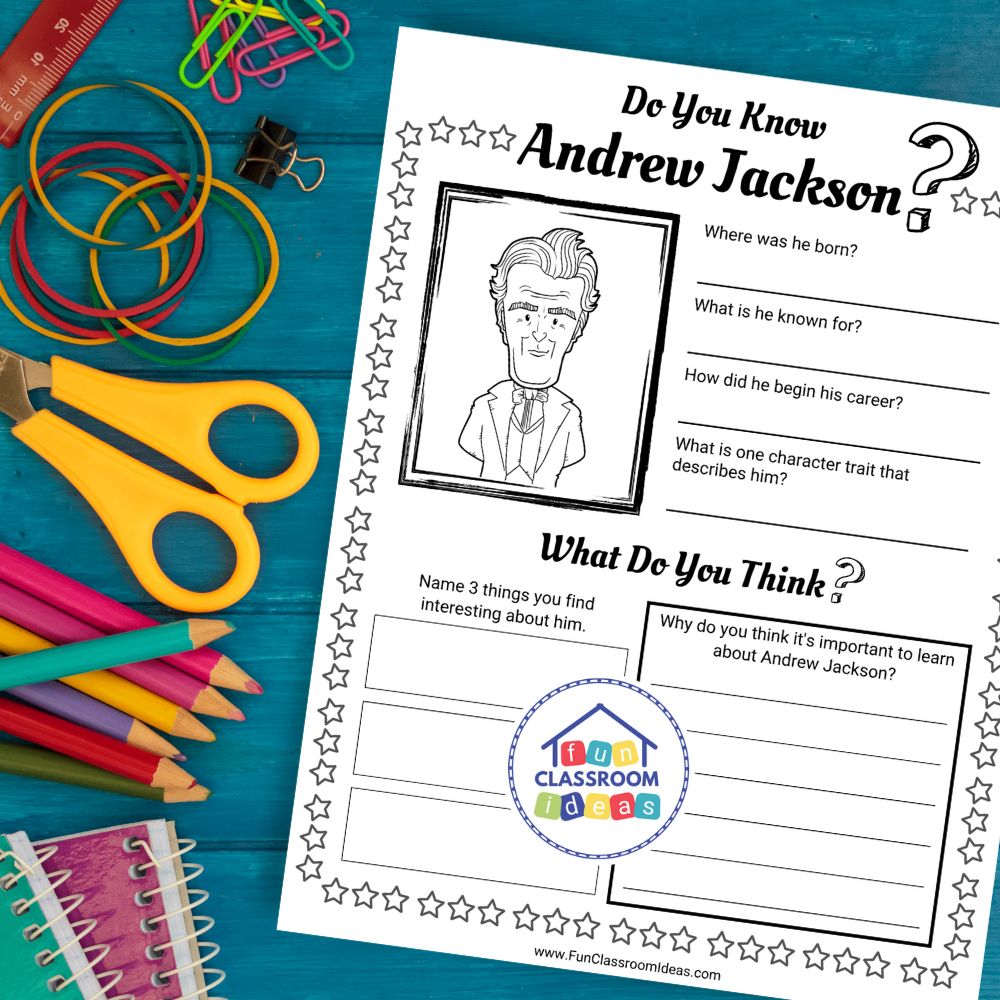 free Andrew Jackson handouts