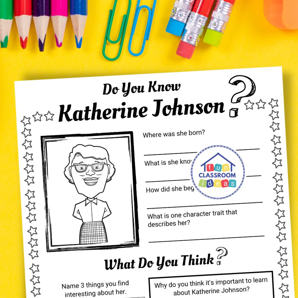 free Katherine Johnson worksheet