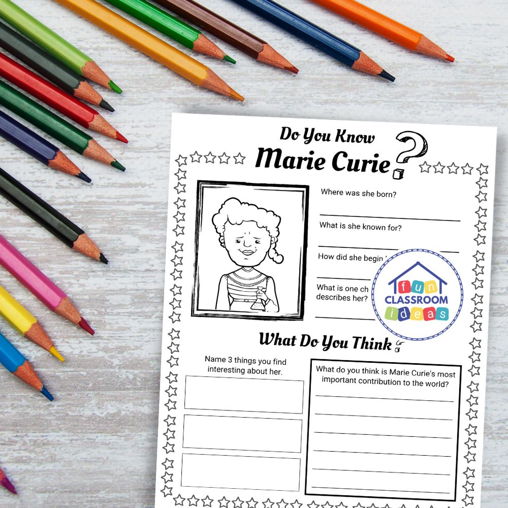 free Marie Curie handout