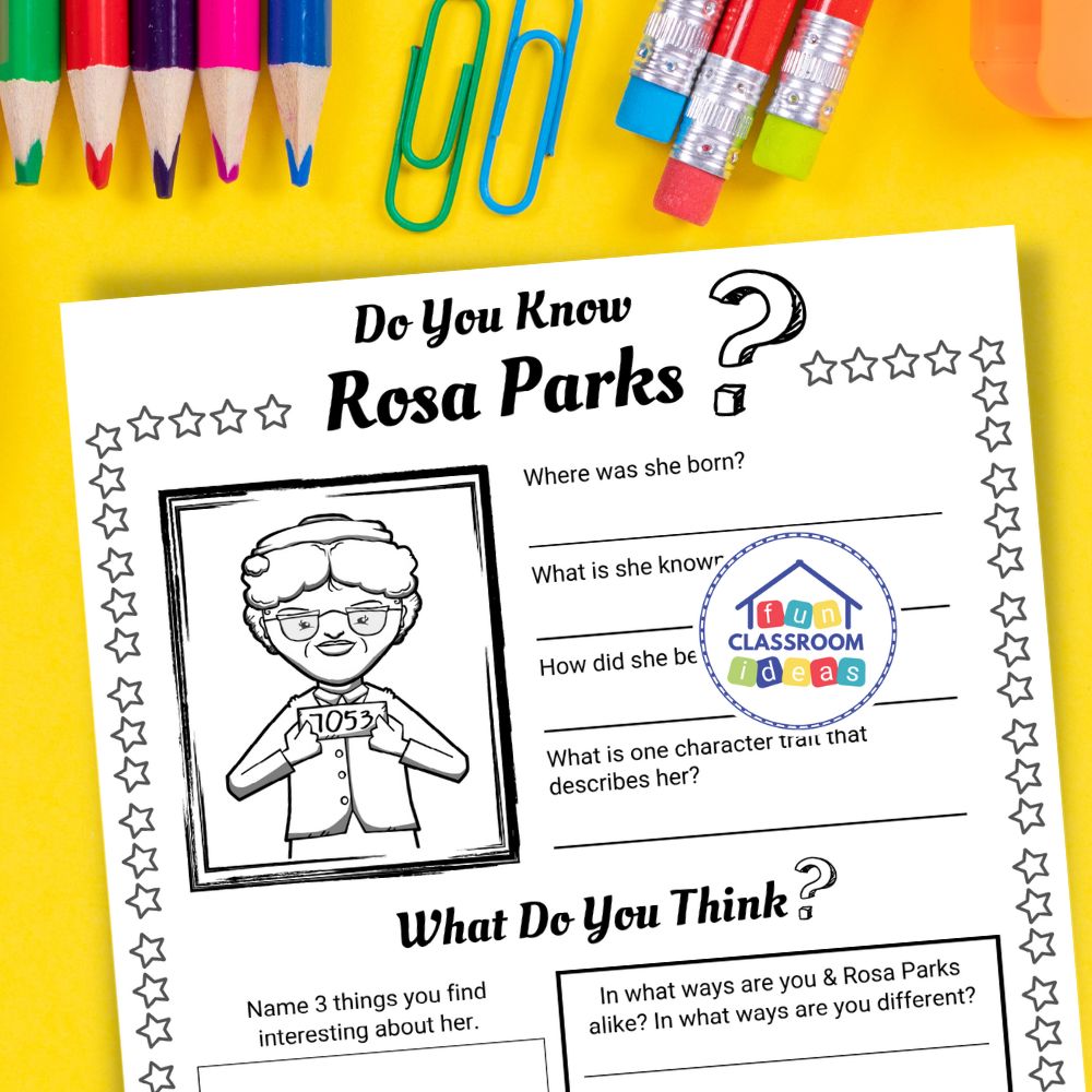 free Rosa Parks worksheet