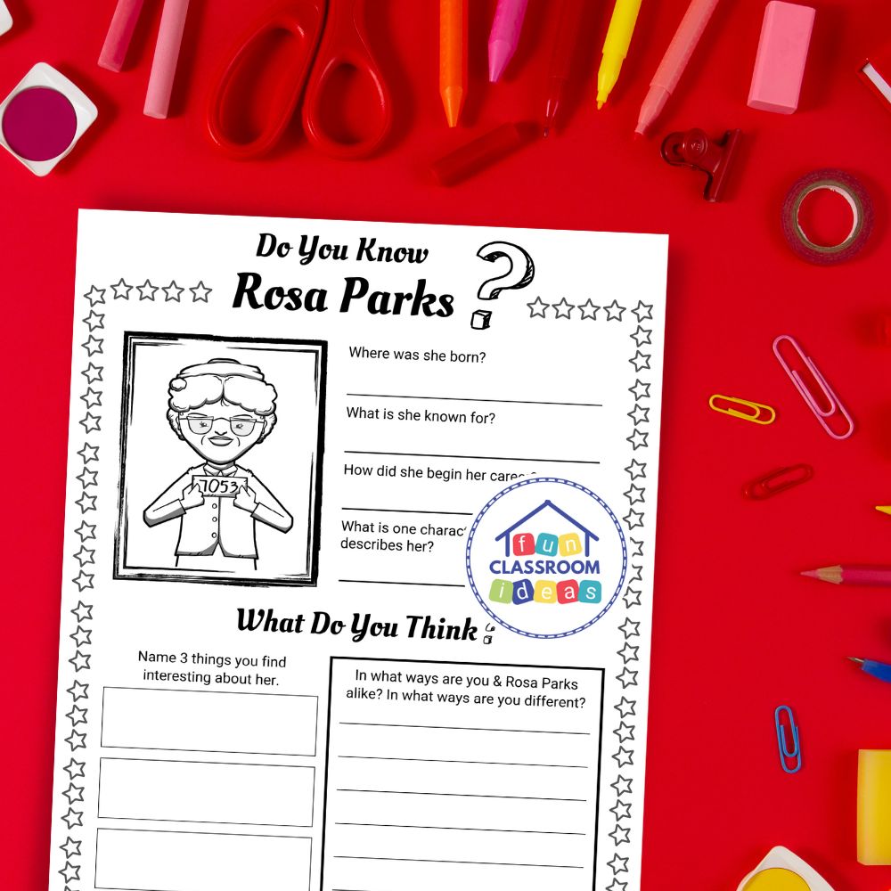 free Rosa Parks worksheets pdf