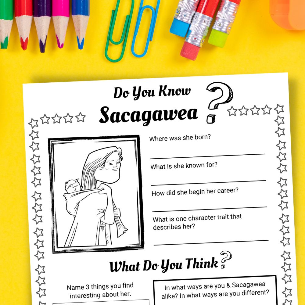 free Sacagawea worksheet