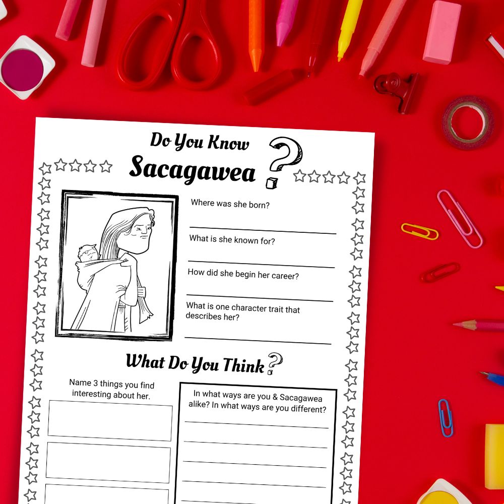 free Sacagawea worksheets pdf