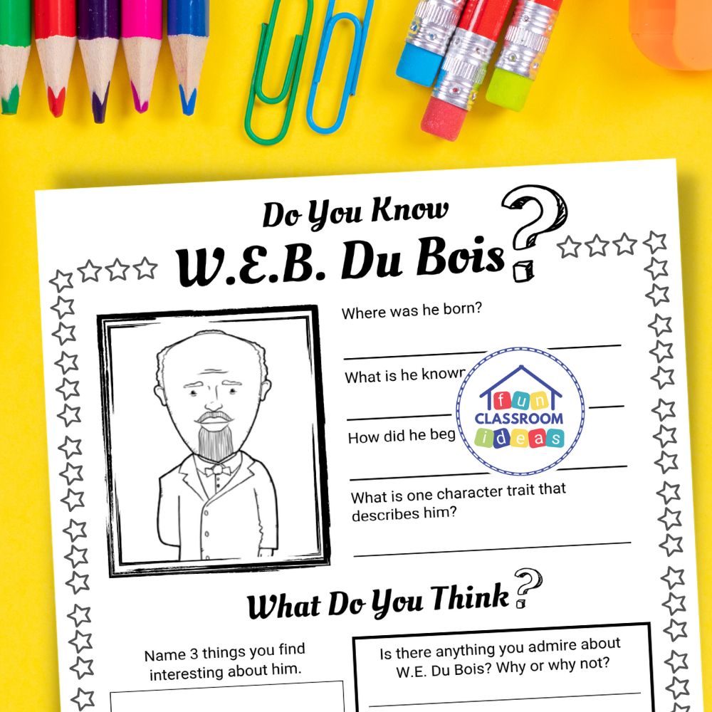 free W.E.B. Du Bois worksheet