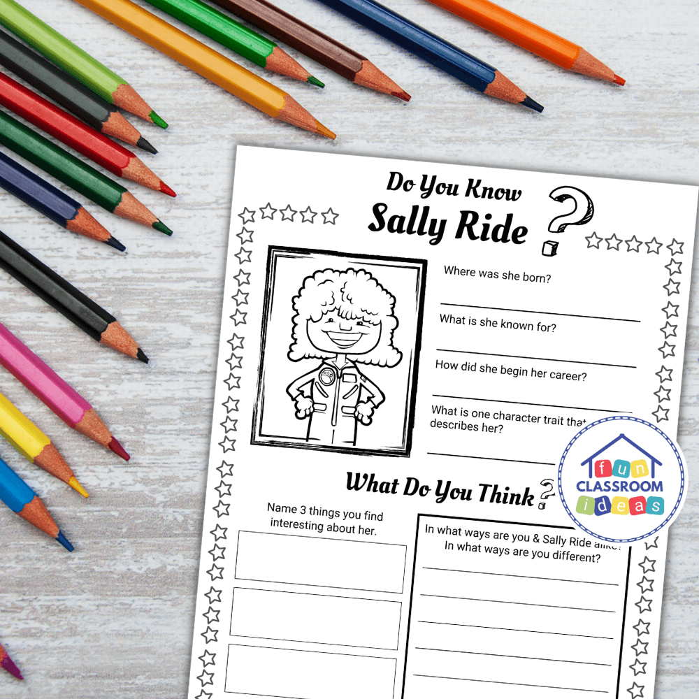 Sally Ride Worksheet