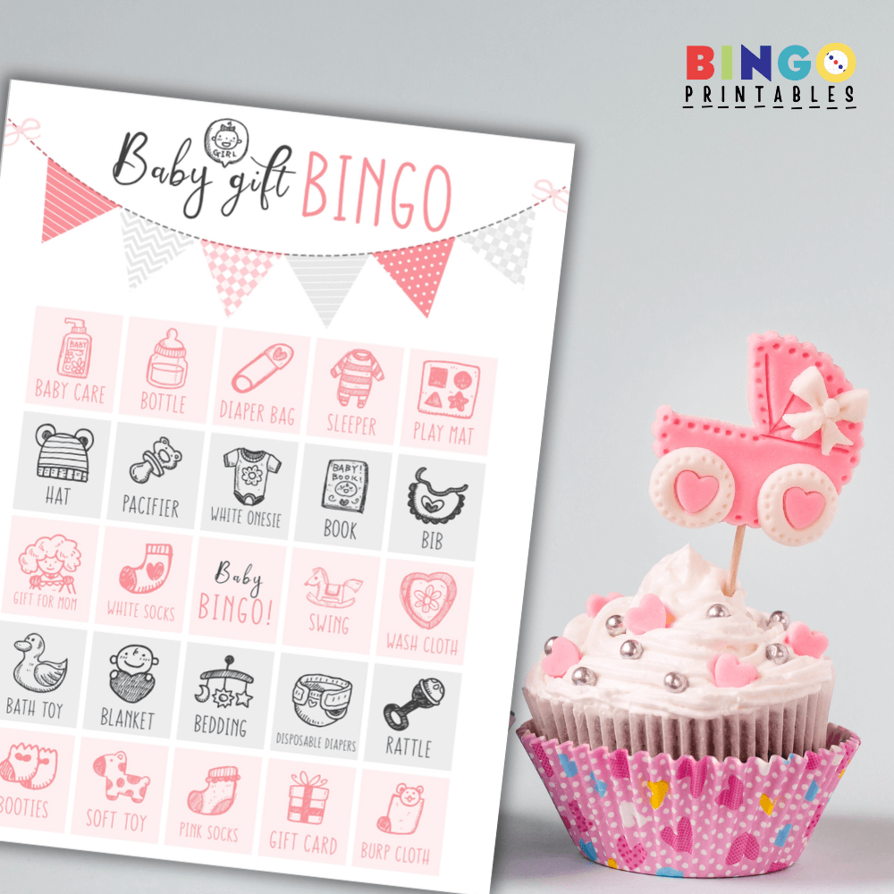 fun baby shower bingo printable girl