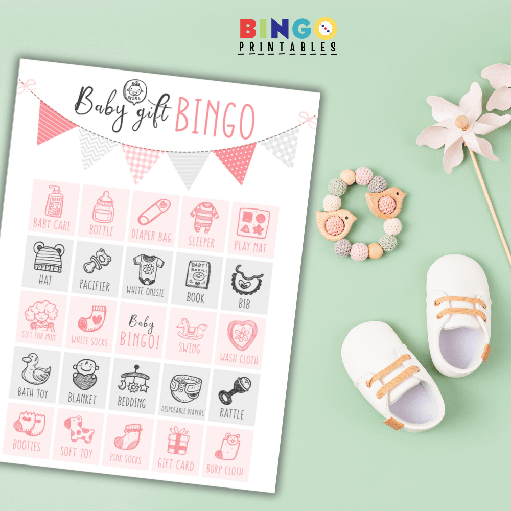 fun girl baby shower bingo printable