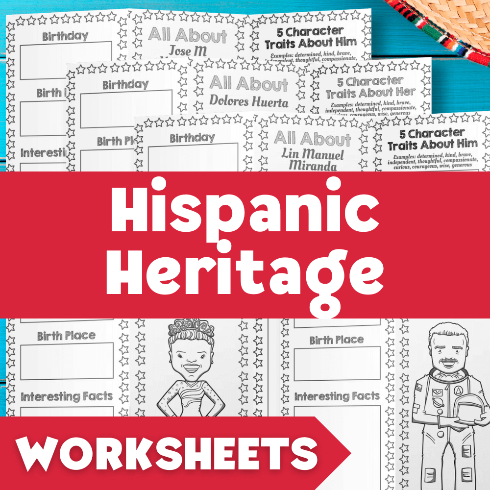 Hispanic Heritage - 40 Biography Worksheets 🏵