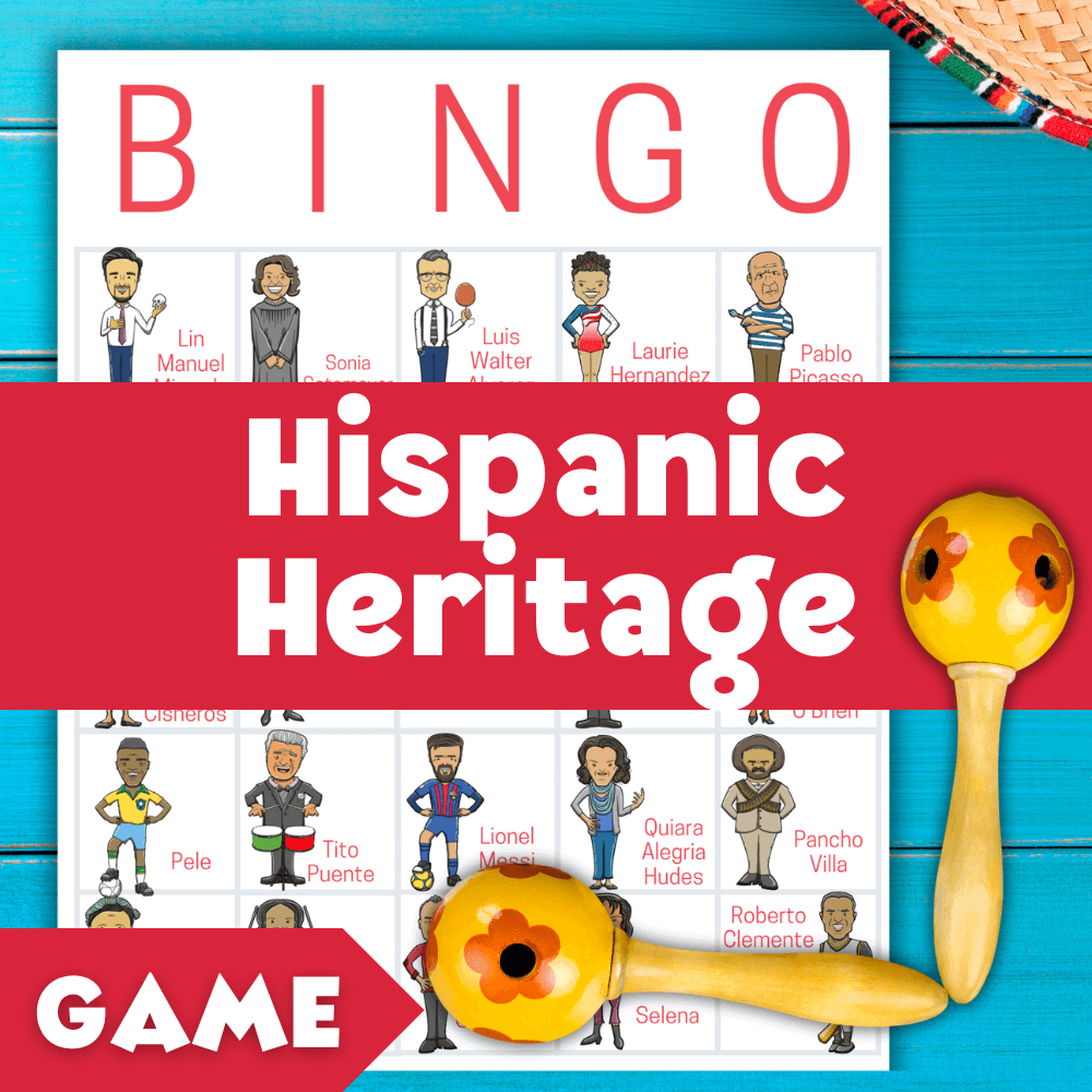 Hispanic Heritage Bingo - 50 Game Cards 🏵