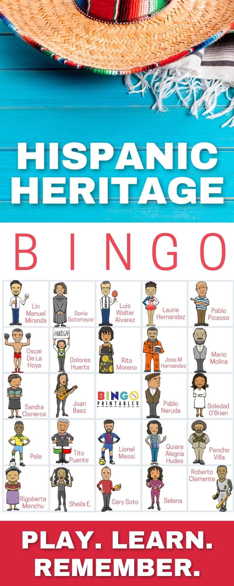 hispanic heritage bingo game