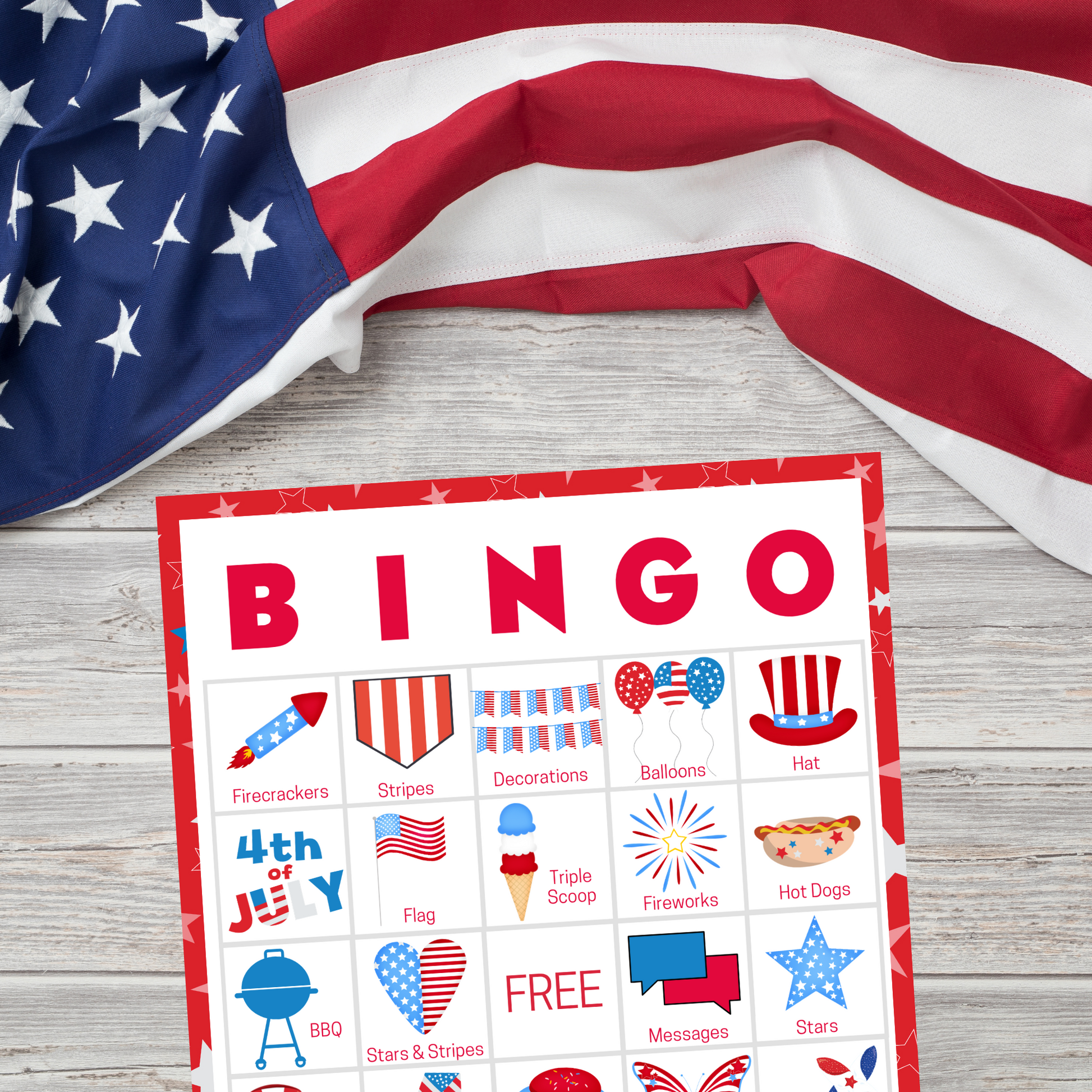 July 4th Bingo Cards