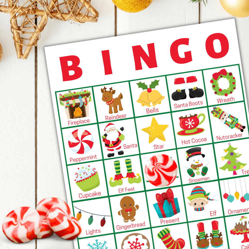 printable holiday season bingo cards for large groups