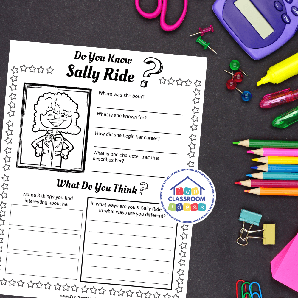 Sally Ride Worksheet