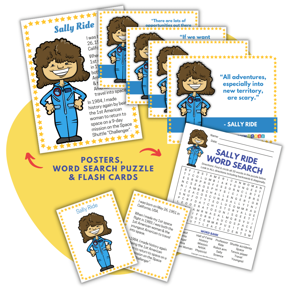 Discover Sally Ride - Printable Activity Set Bundle for Students ...