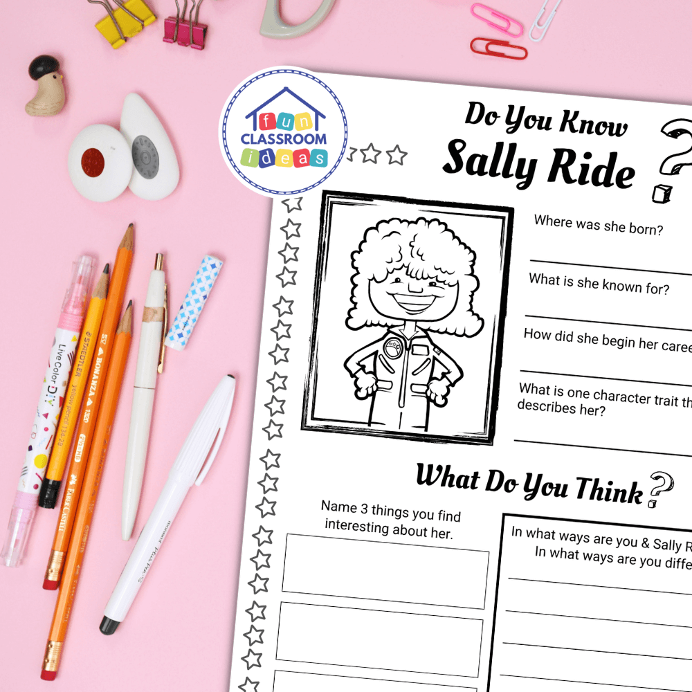 Sally Lessons Use this Free Sally Ride Biography Worksheet to Engage Your Students ...