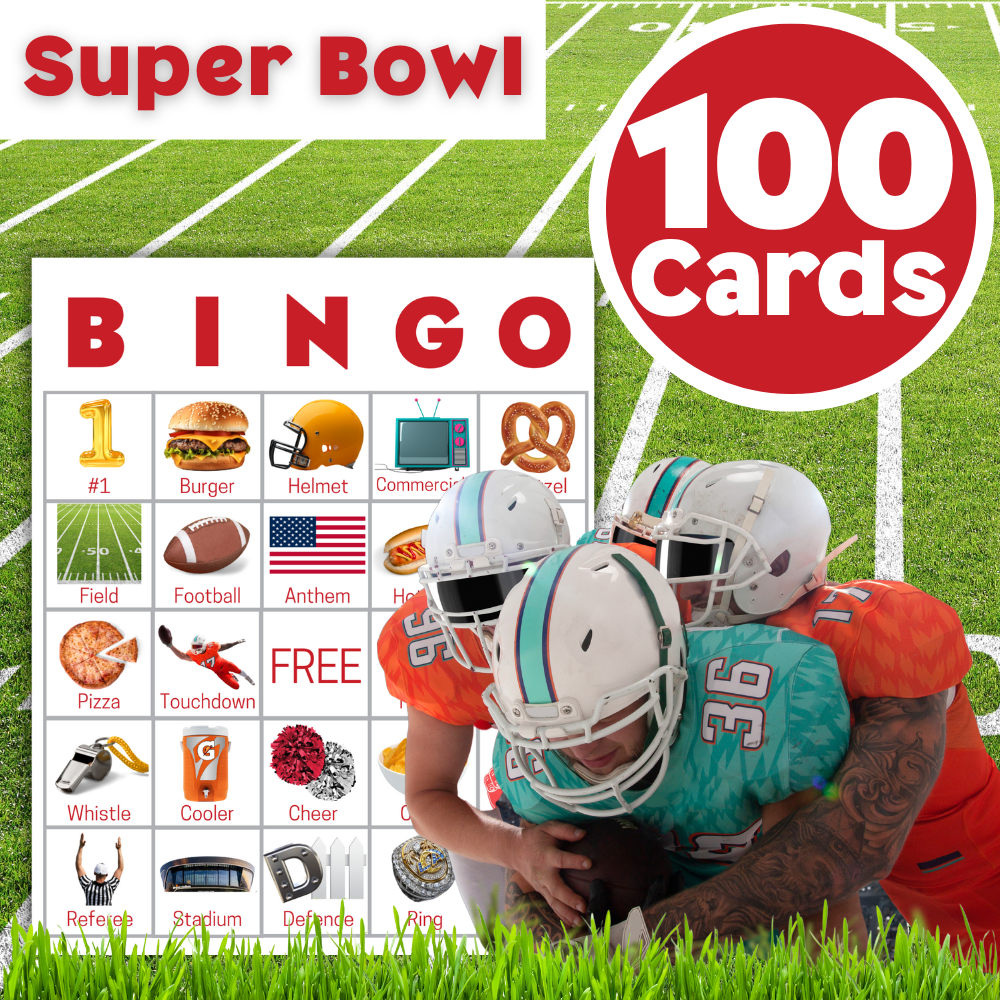 Super Bowl Bingo For Adults Printable PDF 🏈