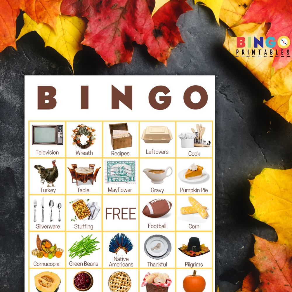 Thanksgiving Bingo For Adults Printable PDF 🦃