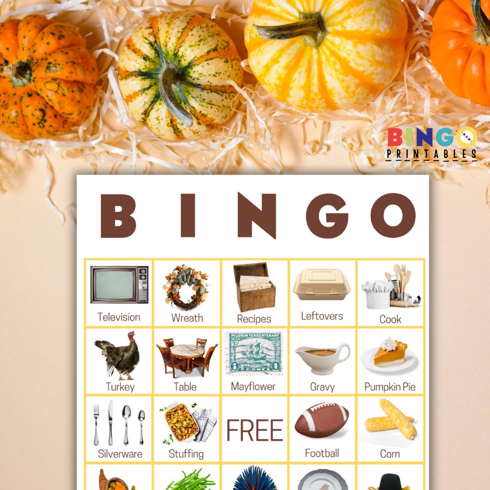 Thanksgiving Bingo For Adults Printable PDF 🦃