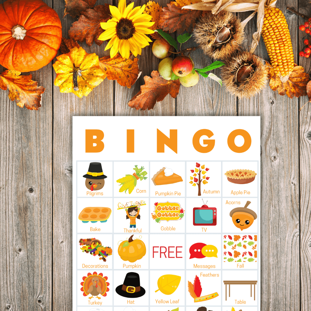 thanksgiving bingo printables calling cards