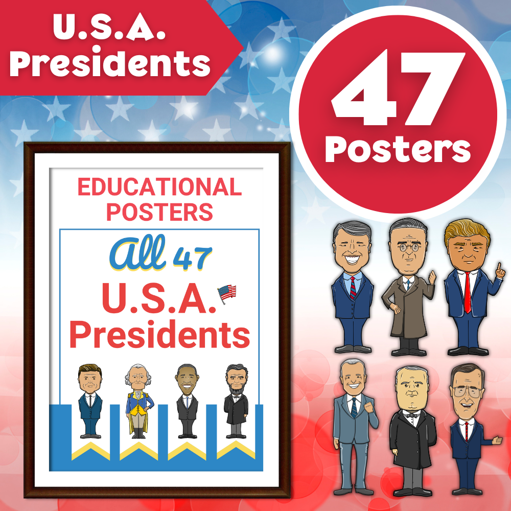 U.S.A. Presidents - 47 Posters 🇺🇸