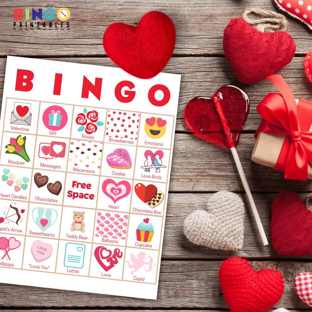 valentines bingo printable fun game