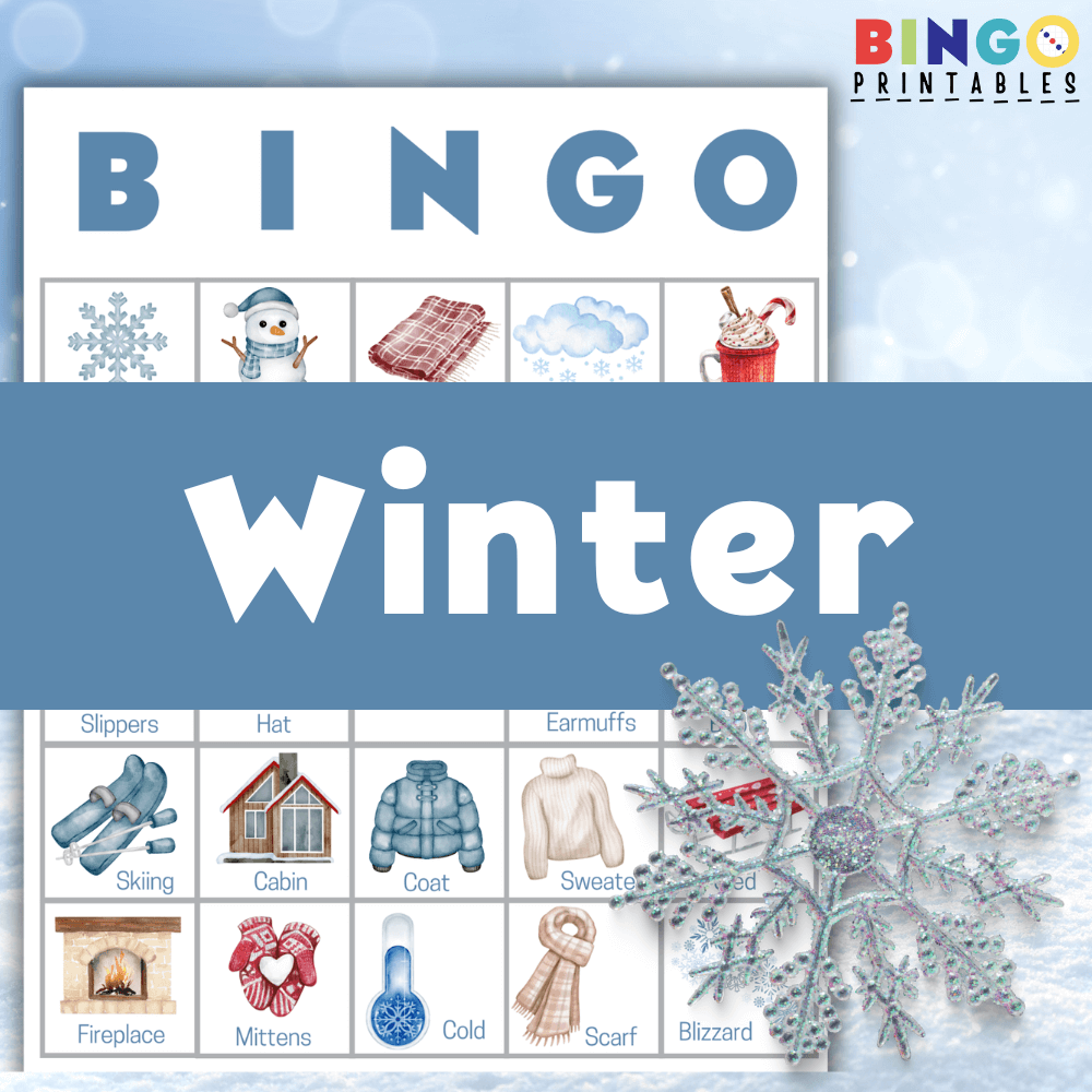 Winter Bingo Cards 200 Unique Winter Themed Game Cards Bingo Printables Winter bingo cards 200 unique winter themed game cards bingo printables