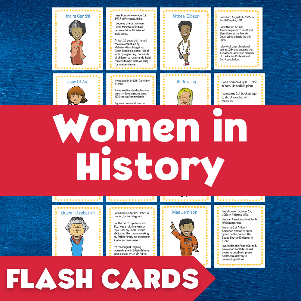 Women in History - 35 Flash Cards 🎀