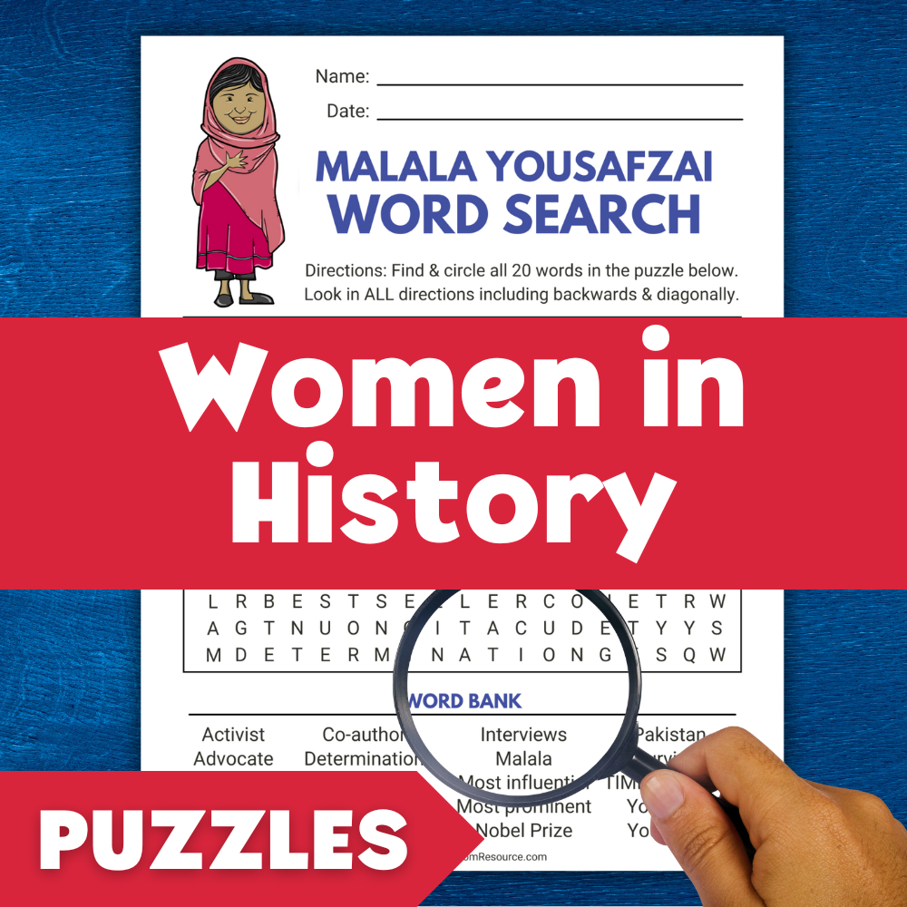 Women Who Made History Word Search - 35 Puzzles 🎀