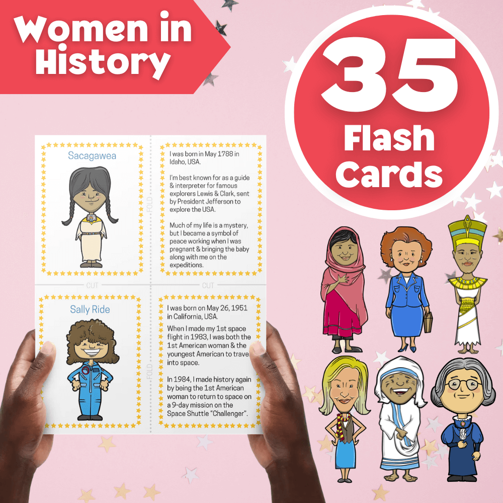 Women in History - 35 Flash Cards 🎀