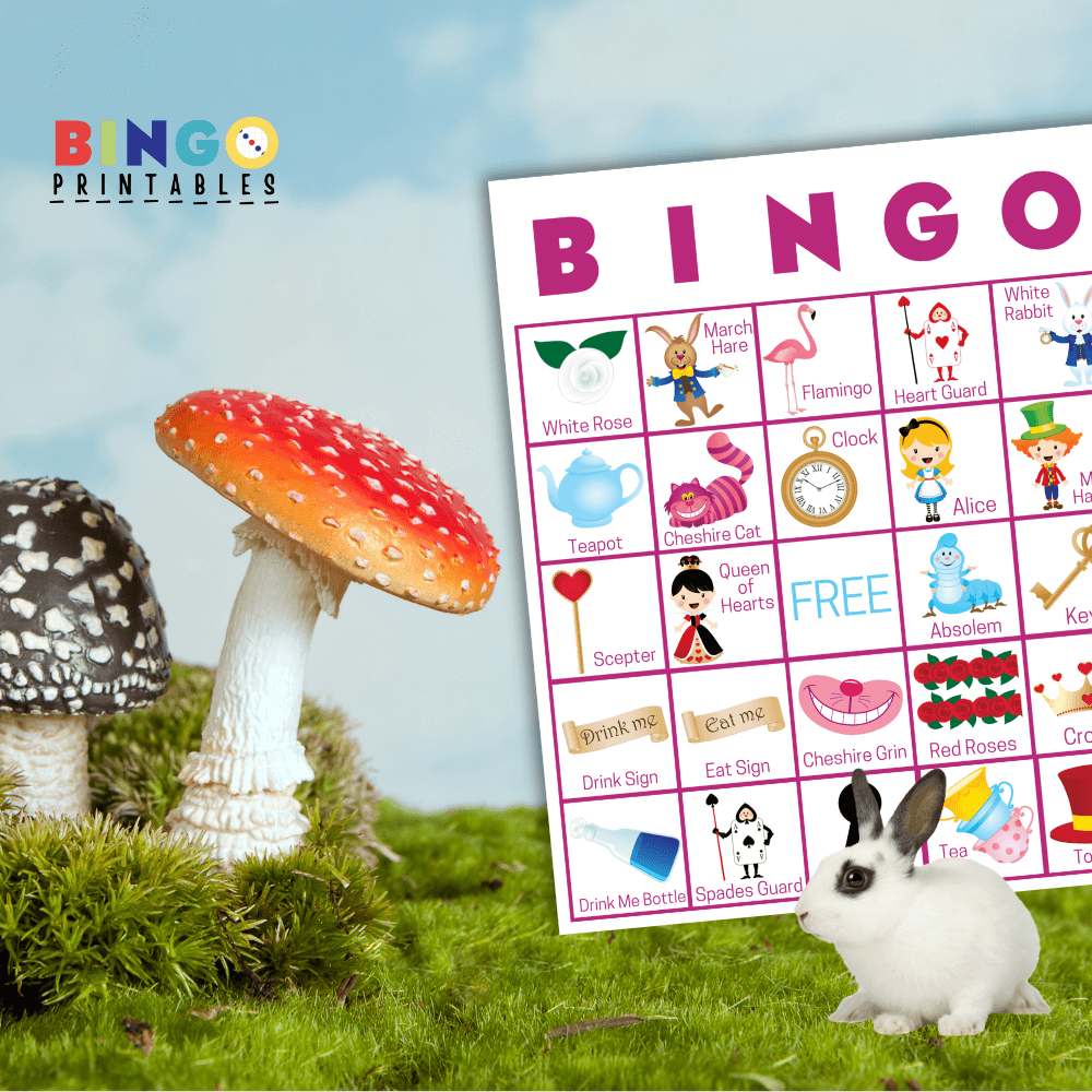wonderland themed bingo ideas